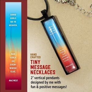 GOOD GIRLS VS BAD GIRLS Vertical Pendant Necklace